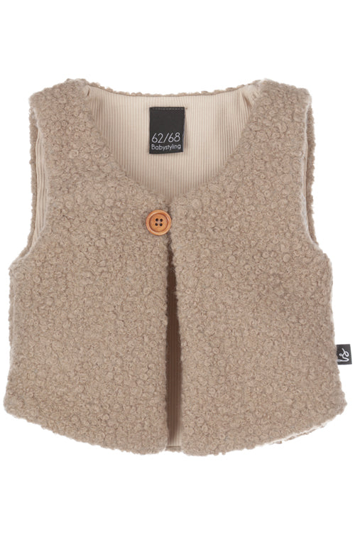 Bouclé-Weste (beige)