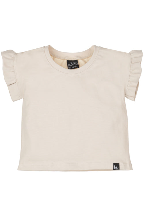 Schmetterlingsrüschen-T-Shirt Sand