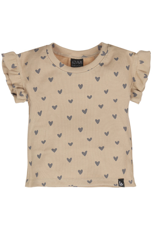 Butterfly t-shirt rib hartjes