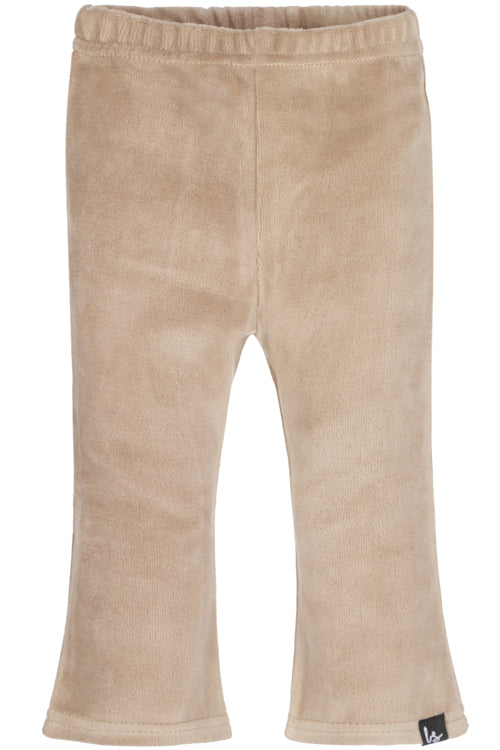 Ausgestellte Hose aus Velours, dunkelbeige, Größe 122/128