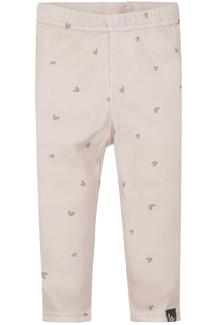 Leggings mit Rippenherzen (hellrosa)
