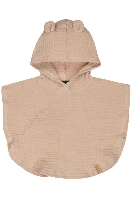 Muslin badcape with ears sand