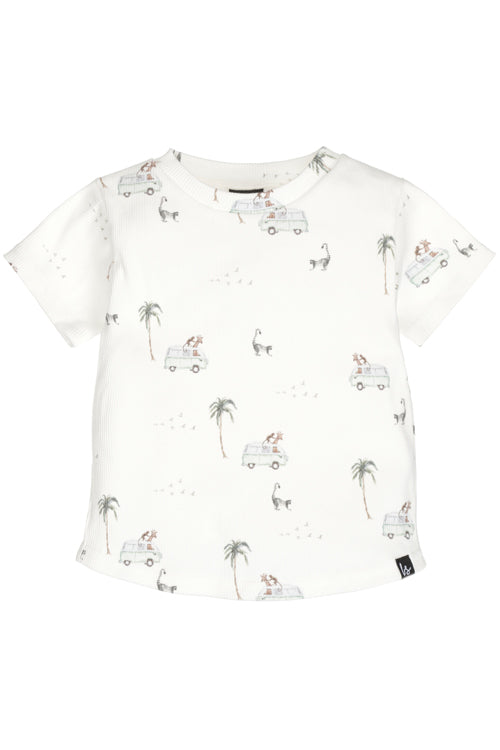 Rib jersey t-shirt jungle bus