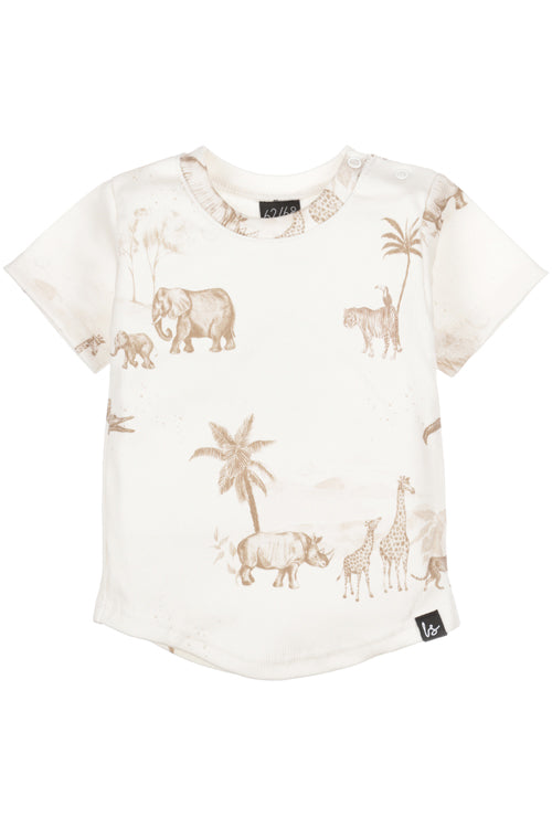 Rib jersey t-shirt vintage jungle