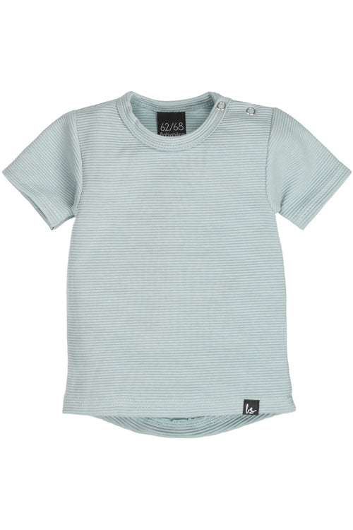 Rib t-shirt (rounded back) (dark green)