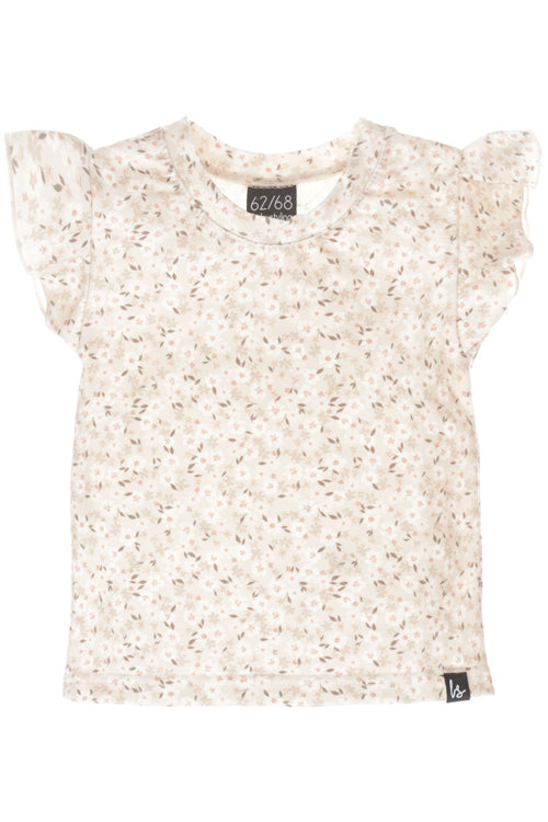 Ruffle sleeves t-shirt flower bomb