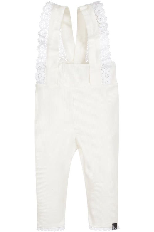 Ruffle salopette nude