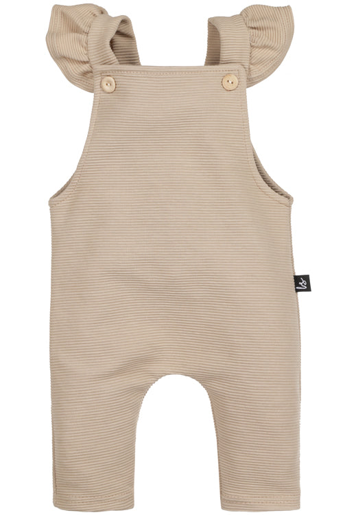 Rüschen-Gartenanzug, Ottomane, Rippenmuster, beige