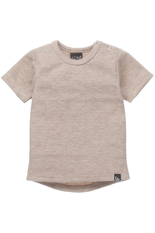 Wafel (bruin) t-shirt (rounded back) 50/56
