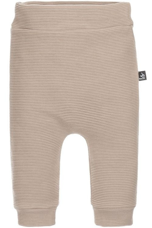 Rib baggy broekje beige