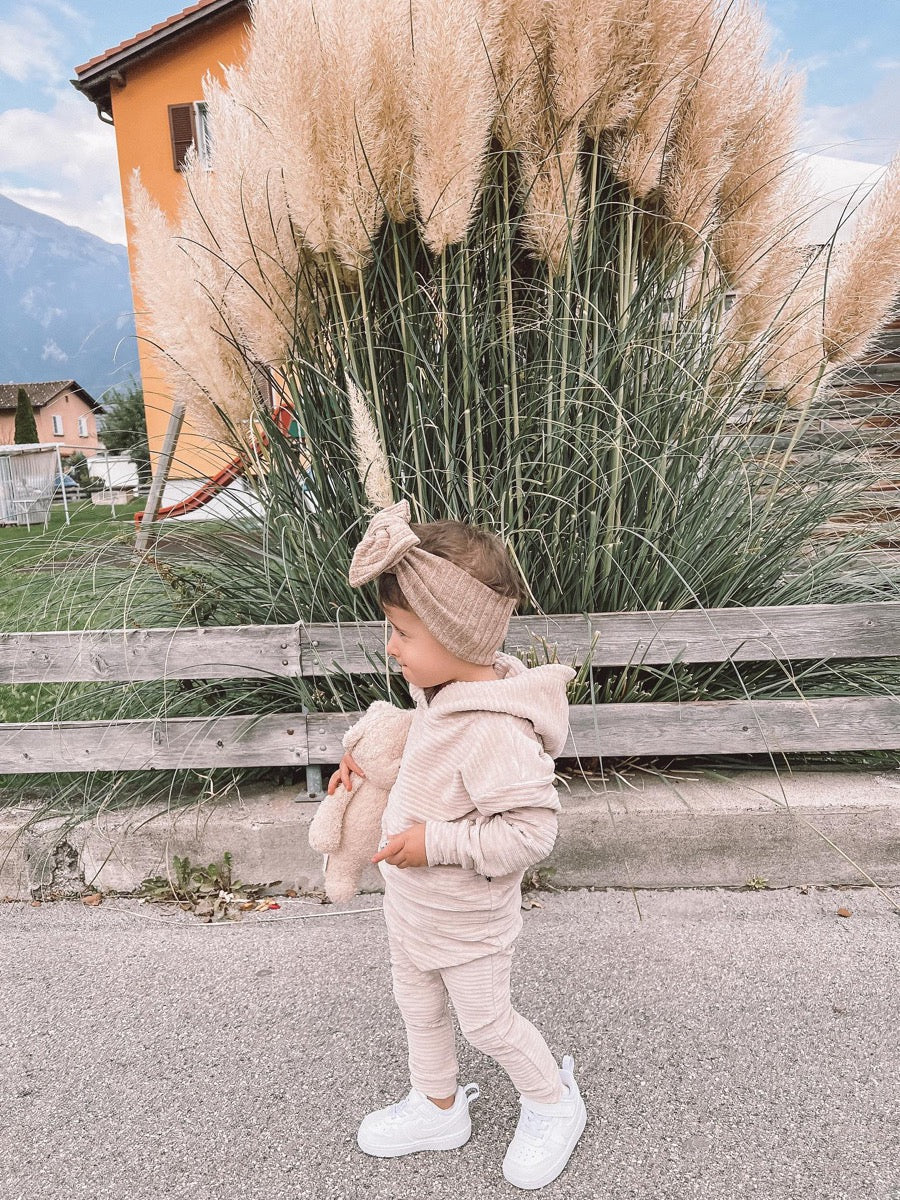 Corduroy capuchon sweater (sand)