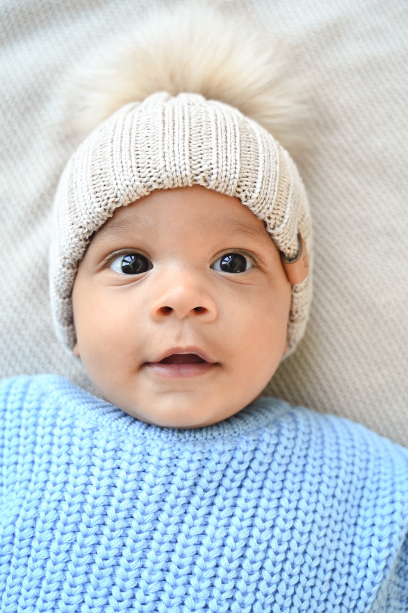 Strickpullover (blau)