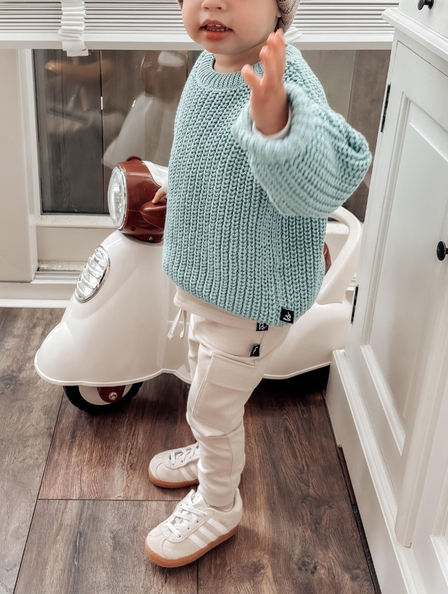 Knitted sweater (dusty green)