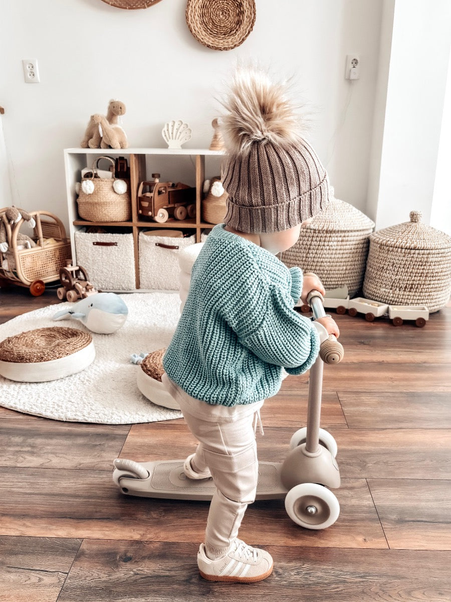 Knitted sweater (dusty petrol)