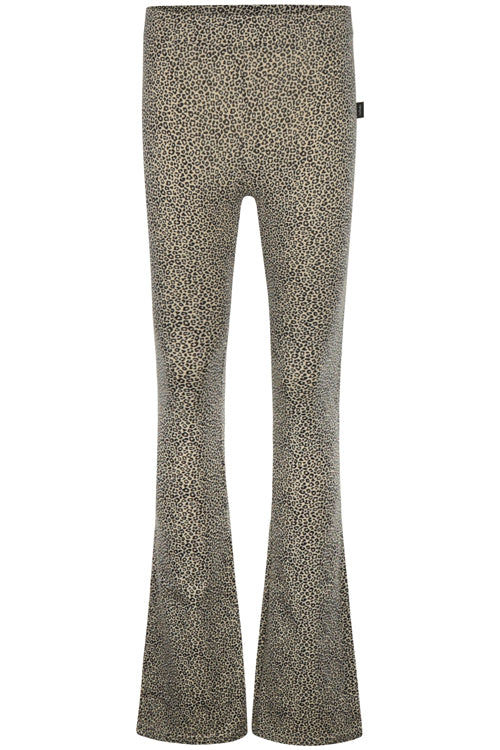 Flared pants luipaard sand