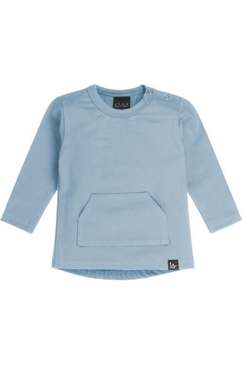 Pocket longsleeve dusty blue