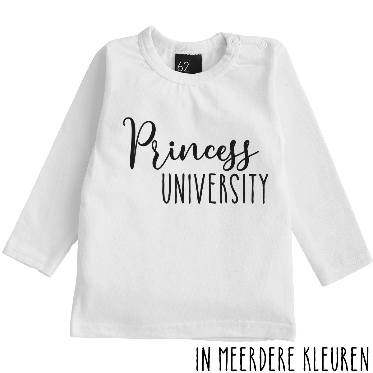 Princess university longsleeve shirt wit/zwart