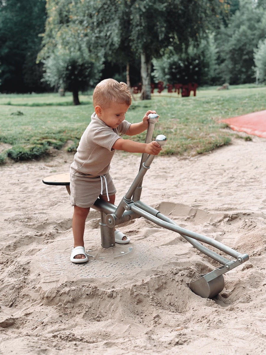Rib kort broekje (beige)