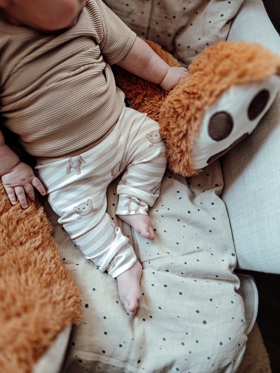 Teddy beige stripes broekje