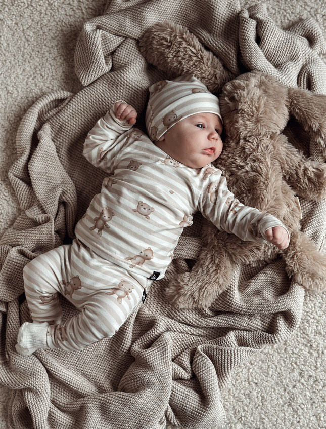 Teddy beige stripes broekje