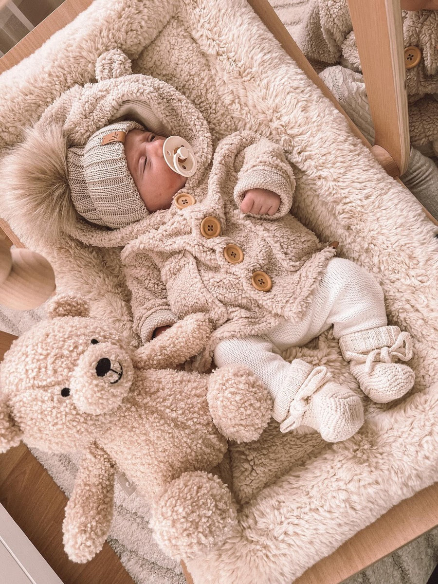 Teddyjacke Sand