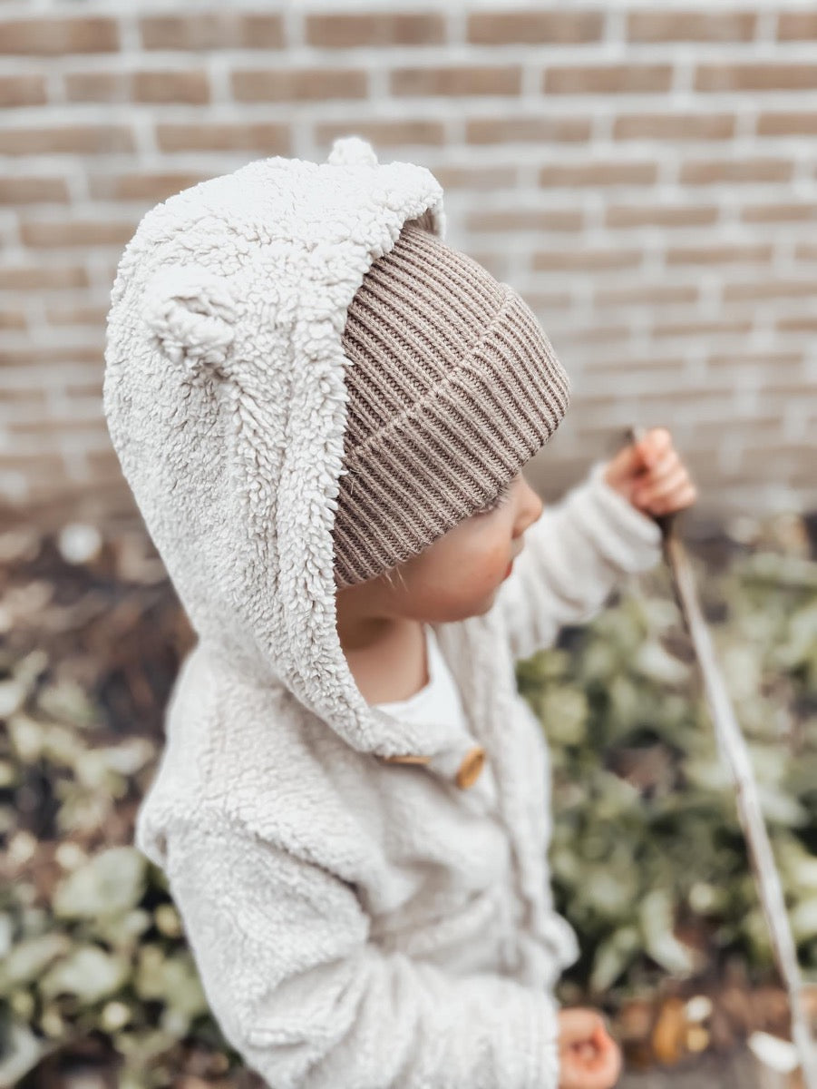 Teddyjacke Sand