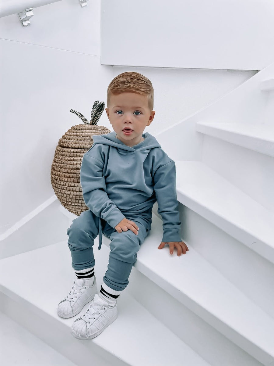 Capuchon sweater (dusty blue)