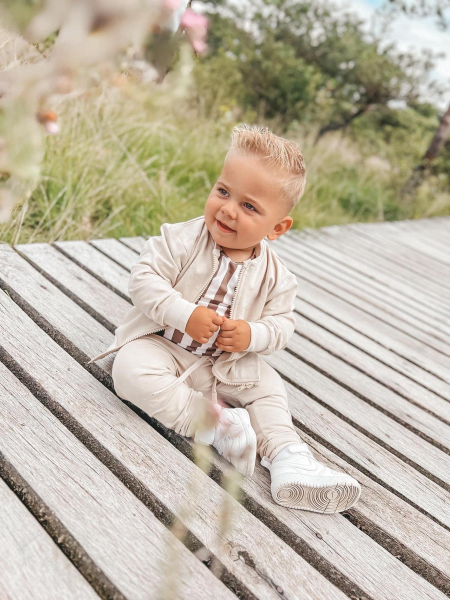 Zipper vestje sand