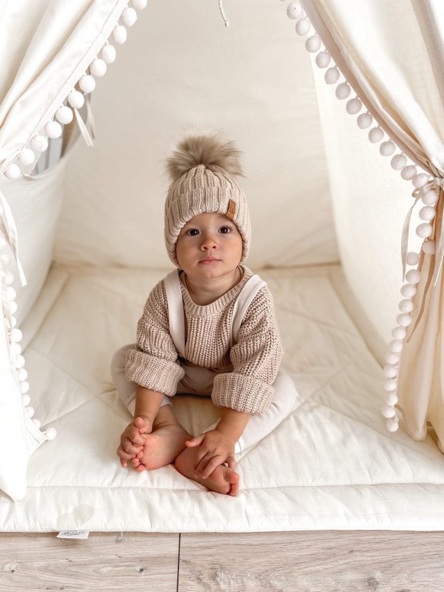 Strickpullover (beige)