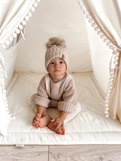 Strickpullover (beige)