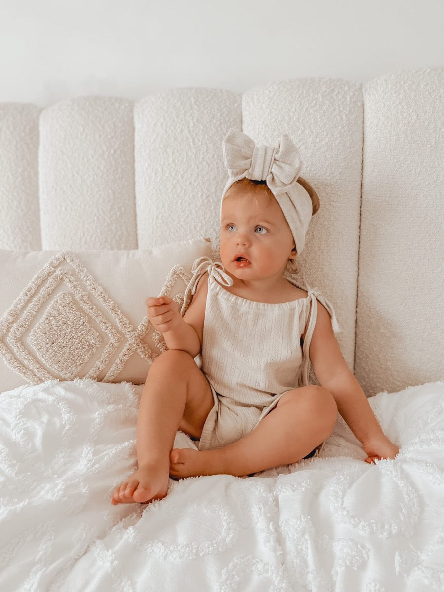 2 pieces set pointelle (strepen) sand