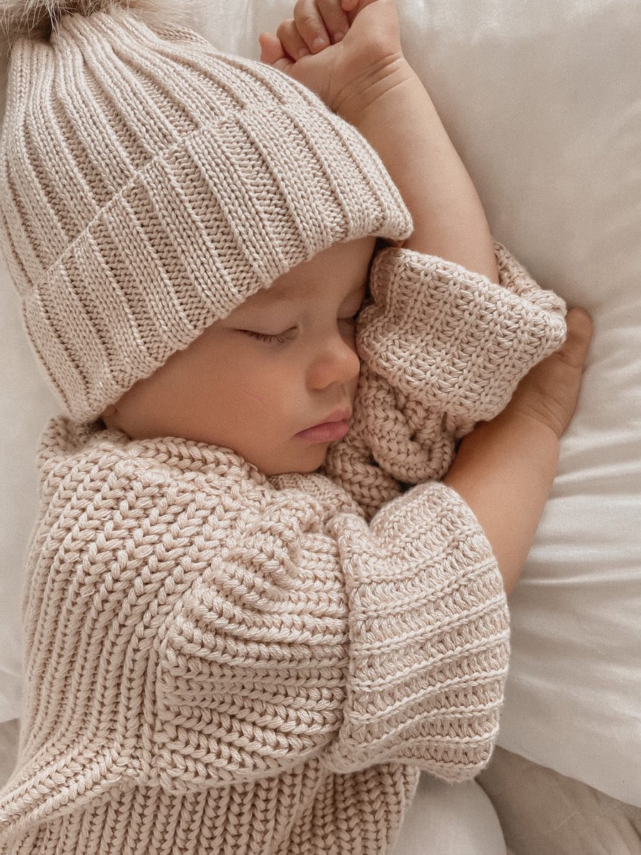 Strickpullover (beige)