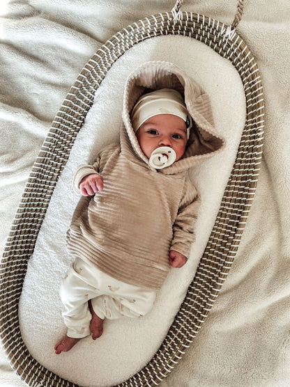 Corduroy capuchon sweater (light oak)