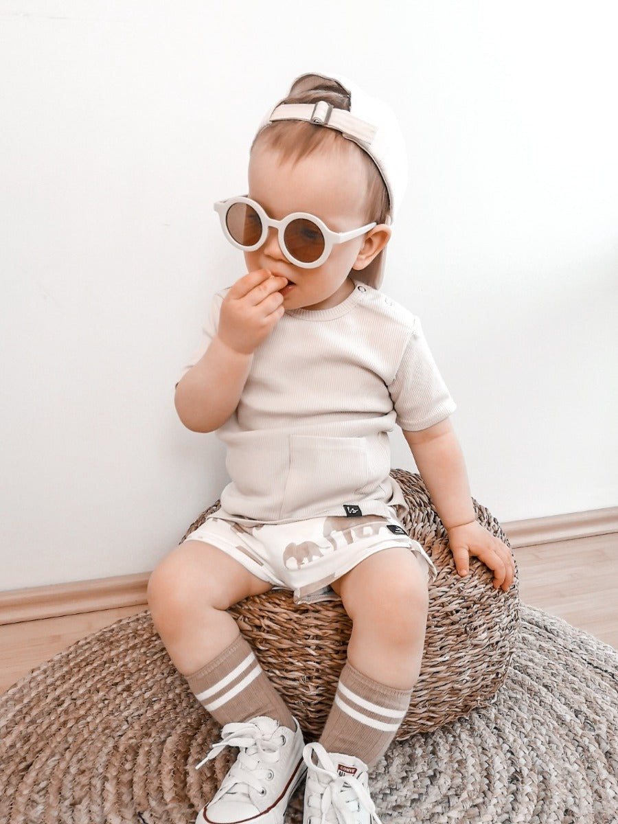 Long back t-shirt rib (sand)