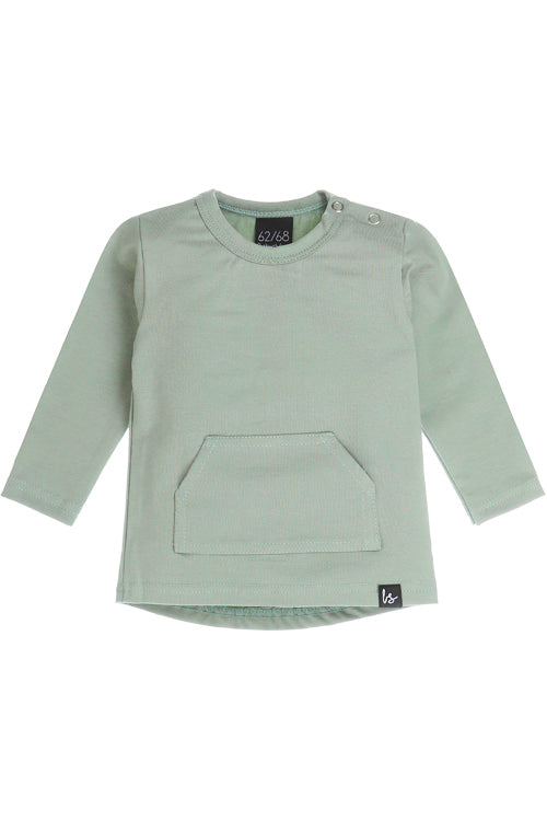 Pocket longsleeve shirt mosgroen
