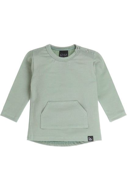 Pocket longsleeve shirt mosgroen