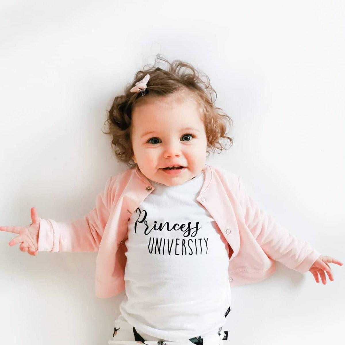 Princess university longsleeve shirt wit/zwart