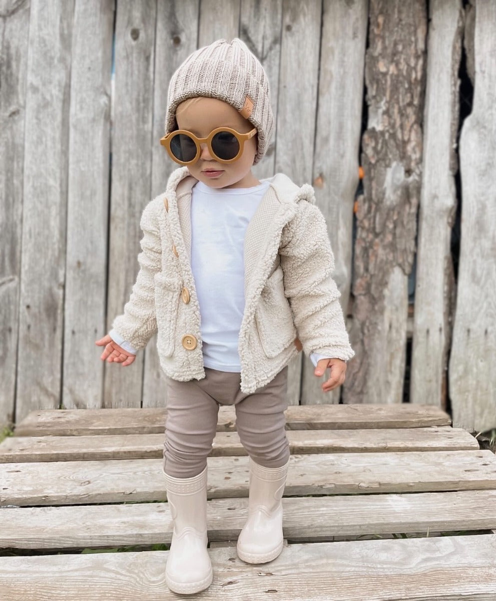 Teddyjacke Sand
