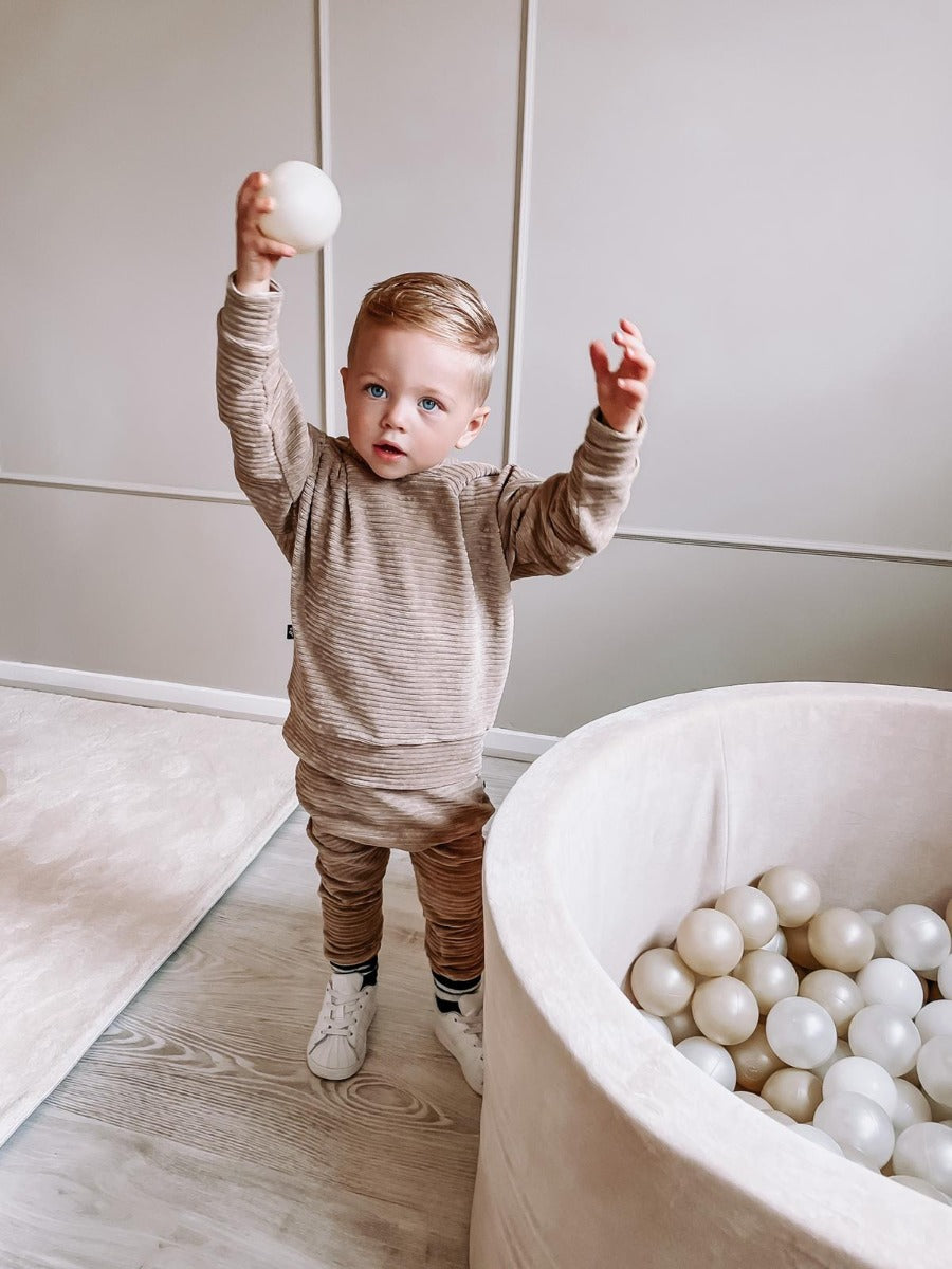 Cordpullover mit Kapuze (hellbraun) 134/140