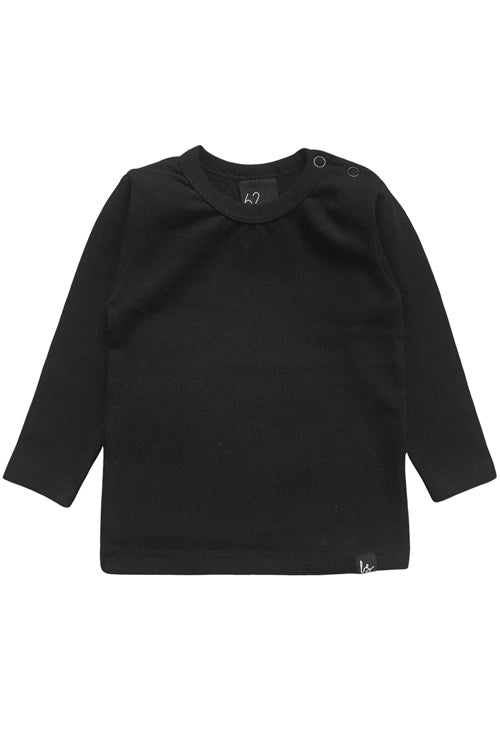 Basic schwarzes Langarmshirt