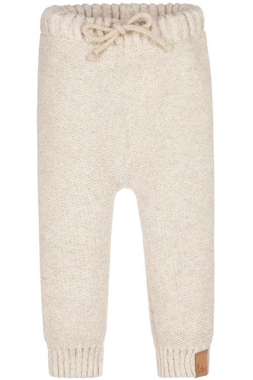 Boucle knitted pants sand