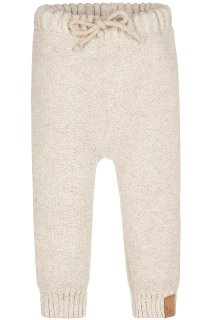 Boucle knitted pants sand