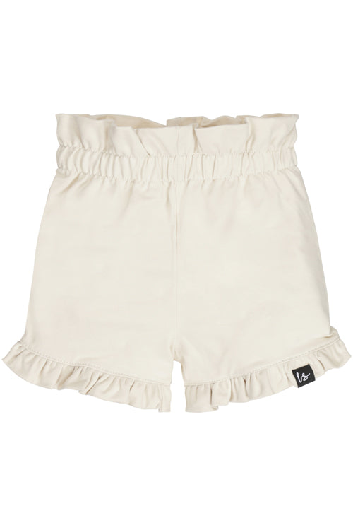 Double ruffle short irregular champagne