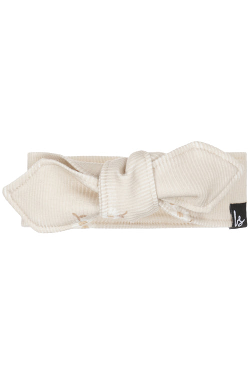 Haarbandje daisy stem beige rib