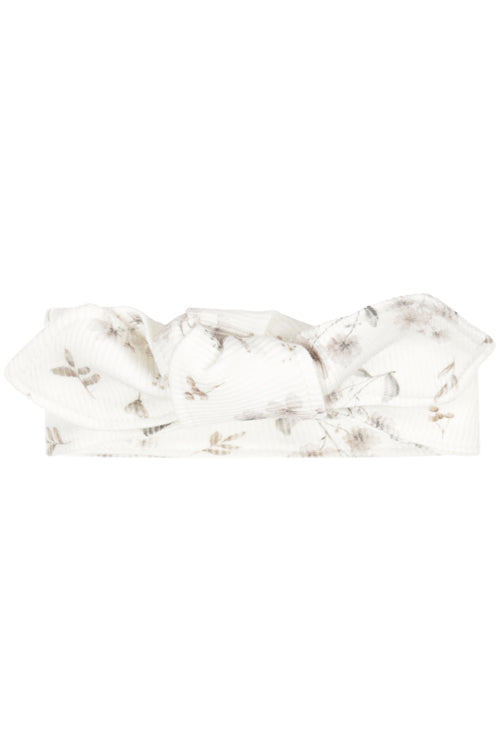 Haarbandje floral sarah beige ivory rib