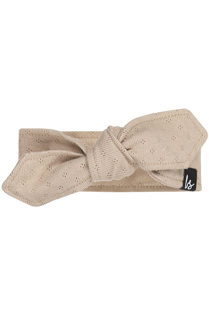Haarbandje pointelle beige