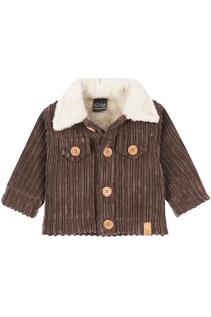 Jacket rib (gevoerd) brown