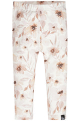 Leggings mit Blumenmuster, cremefarben