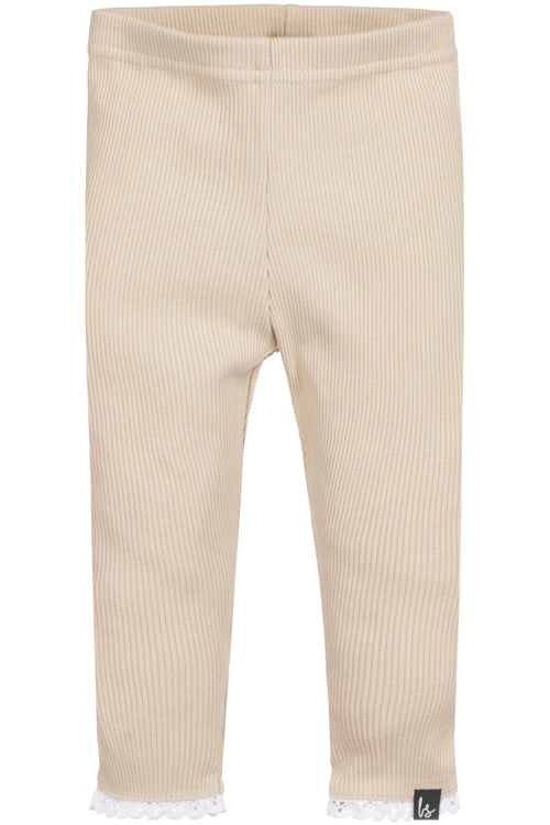 Legging lace rib soft sand
