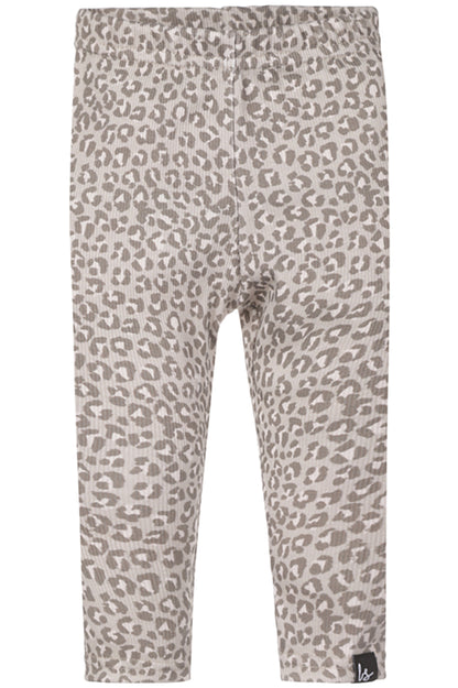 Legging leopard spots rib